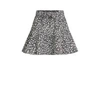 WE Fashion broekrok bloemen zwart/wit