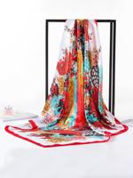 Zijdezacht Bloemen Sjaal