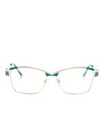 Cazal lunettes de vue à monture rectangulaire - Vert - thumbnail