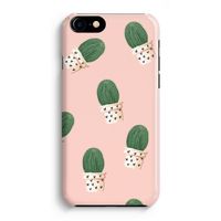 Cactusprint roze: Volledig Geprint iPhone 7 Plus Hoesje