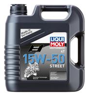 Motorolie Motorbike 4T 15W-50 Street LIQUI MOLY, Viscositeit klasse SAE: 15W50: , 4.0, L, u.a. für Yamaha, BMW, Honda, Triumph, Ducati, KTM, Kawasaki, - thumbnail