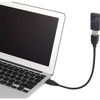 Renkforce USB-kabel USB 2.0 USB-A stekker, USB-A bus 16,00 cm zwart flexibele zwanenhals kabel, vergulde stekker