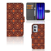 OnePlus Nord CE 2 Telefoon Hoesje Batik Brown