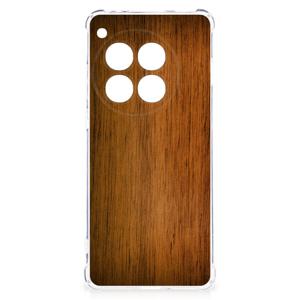 OnePlus 12 Stevig Telefoonhoesje Donker Hout