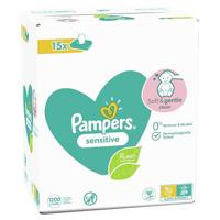 Pampers Sensitive Billendoekjes 1200 Babydoekjes (15 x 80 Doekjes) Unieke pH Beschermende Formule Zonder Parfum Dermatologisch Getest
