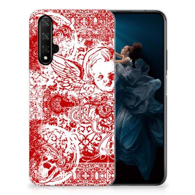 Silicone Back Case Honor 20 Angel Skull Rood