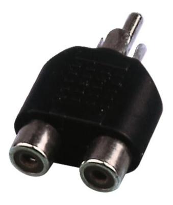 Cinch-adapter NTA-104 1 x RCA-stekker op 2 x RCA-koppeling