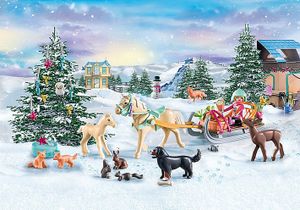 PLAYMOBIL Adventskalender Horses of Waterfall - Kerst sleerit constructiespeelgoed 71345