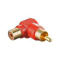 Goobay 11686 RCA adapter 90°; rood - RCA vrouwtje > RCA mannetje