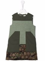 Il Gufo robe sans manches à design patchwork - Vert