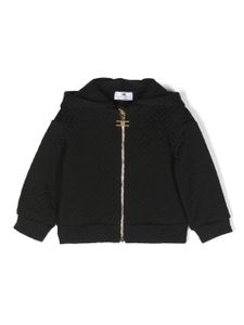 Elisabetta Franchi La Mia Bambina veste monogrammée à capuche - Noir