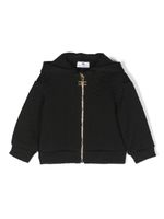 Elisabetta Franchi La Mia Bambina veste monogrammée à capuche - Noir - thumbnail