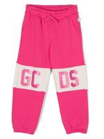 Gcds Kids pantalon de jogging en coton à logo imprimé - Rose