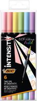 Bic viltstift Intensity Dual tip, etui van 6 stuks, pastel - thumbnail