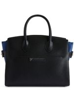 Giuseppe Zanotti sac à main en cuir à patch logo - Noir