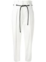 3.1 Phillip Lim pantalon à taille haute plissée - Blanc