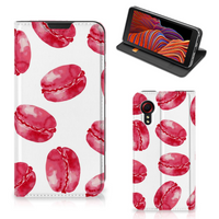 Samsung Galaxy Xcover 5 Flip Style Cover Pink Macarons - thumbnail