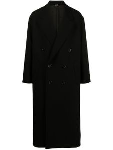 Gucci manteau croisé à revers crantés - Noir