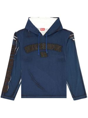 Diesel Katoenen hoodie - Blauw
