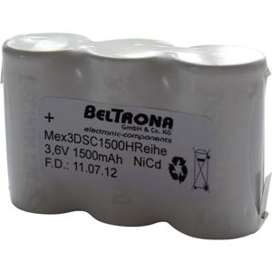 Beltrona 3DSC1500HRCLG Accu voor noodverlichting Z-soldeerlip 3.6 V 1500 mAh