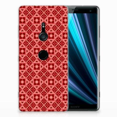 Sony Xperia XZ3 TPU bumper Batik Rood Sony Xperia XZ3 TPU bumper Batik Rood