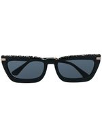 Jimmy Choo Eyewear lunettes de soleil à monture rectangulaire - Noir - thumbnail