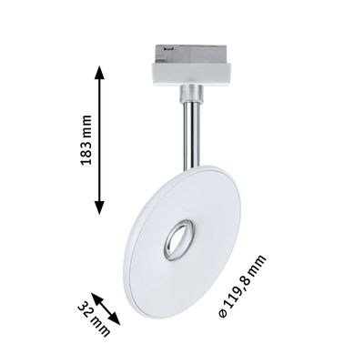 Paulmann URail Spot Sphere LED-railspot URail 7.4 W LED Wit, Chroom