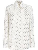 Marni chemise en popeline à pois - Blanc