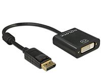 Delock Adapter DisplayPort 1.2 stekker > DVI bus 4K passief zwart