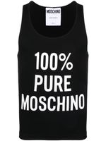 Moschino chemise en coton stretch à logo imprimé - Noir