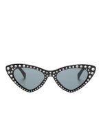 Moschino Eyewear lunettes de soleil à monture papillon - Noir - thumbnail