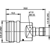 Telegärtner Telegaertner J01027T0017 coax-adapter N SMA-bus 1 st
