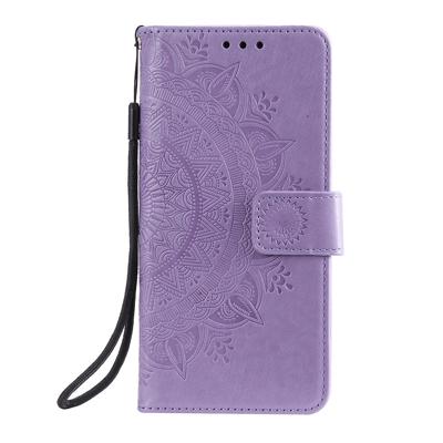 Shop4 - Samsung Galaxy A41 Hoesje - Wallet Case Mandala Patroon Paars
