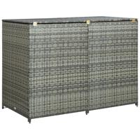 VidaXL Containerberging dubbel 148x77x111 cm poly rattan antraciet