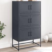 Dressoir 68,5x38,5x123,5 cm staal antracietkleurig - thumbnail