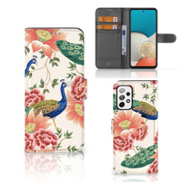 Telefoonhoesje met Pasjes voor Samsung Galaxy A73 5G Pink Peacock