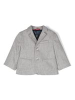 Fay Kids blazer boutonné à revers crantés - Gris