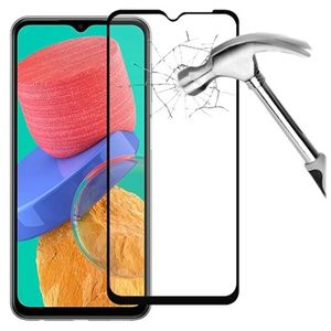 Full Cover Samsung Galaxy M33 gehard glas - 9H Screenprotector - Zwart