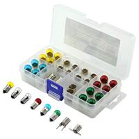 QUADRIOS GmbH Kogellampen 0,7 W assortiment set E10 helder gekleurd (3,5 V / 200 mA) met fittingen, Doku 32-delig (reserveonderdelen voor conventionele verlichting, fiets, tuinlamp, zaklamp, model)