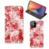 Mobiel BookCase iPhone 12 Pro Max Angel Skull Rood - thumbnail