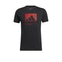 adidas Performance sport T-shirt zwart/rood