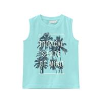 NAME IT MINI T-shirt Vux met printopdruk turquoise