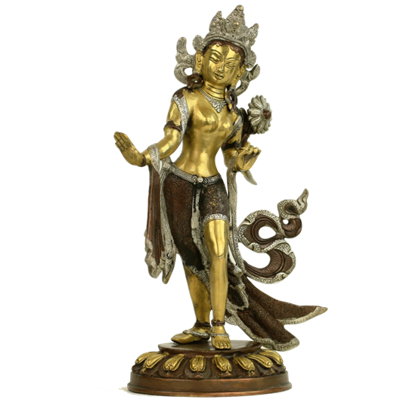 Groene Tara staand driekleurig - 39 - 3770 - Messing - Koper - M