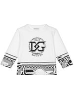 Dolce & Gabbana Kids haut à logo imprimé - Blanc