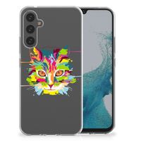 Samsung Galaxy A34 Telefoonhoesje met Naam Cat Color - thumbnail