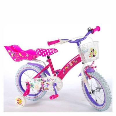 Disney Minnie Mouse Bow-Tique kinderfiets 14 inch Roze / Paars Disney Minnie Mouse Bow-Tique kinderfiets 14 inch Roze / Paars
