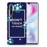 Xiaomi Mi Note 10 Pro Silicone-hoesje Flowers Blue DTMP