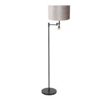 Steinhauer Vloer schemerlamp Stanger met leeslampje taupe velvet 7190ZW