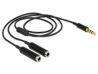 DeLOCK 65575 audio kabel 0,25 m 3.5mm 2x3.5mm Zwart - thumbnail