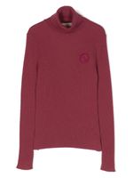 Gucci Kids pull nervuré à logo brodé - Rouge